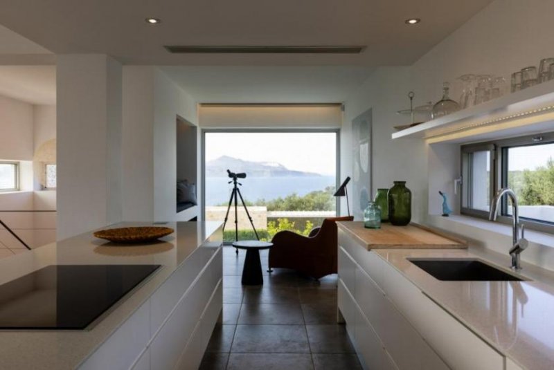 Plaka bei Chania Kreta, Plaka: 2 Luxusvillen mit Tennisplatz, Olivenhain und atemberaubendem Meerblick zu verkaufen Haus kaufen